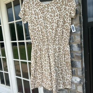 Leopard Print Short Sleeve Dress - NWT